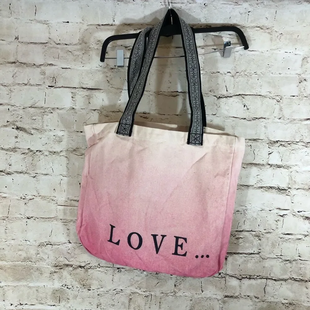Pink ombré love tote - Picture 1 of 7